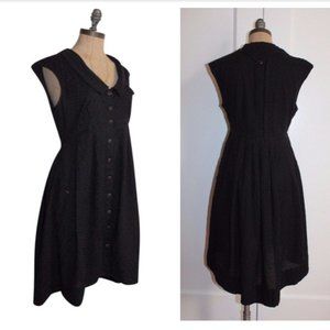 Anthropologie 9-H15 S'CL Black Shirtdress with Hig